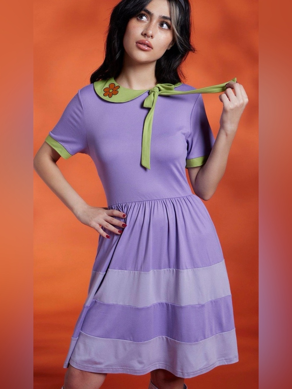 Hot Topic Scooby doo Daphne purple Halloween cosplay dress size Medium